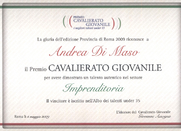 Premio Cavalierato Giovanile