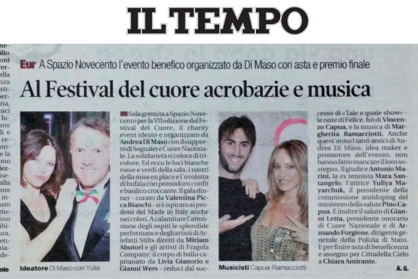 Il Tempo – Gli artisti del Festival Del Cuore